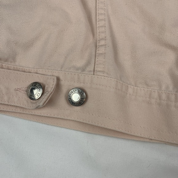 Vtg Lauren Jeans Co Ralph Lauren Bashful Pink Trucker Denim Jacket Small - Picture 16 of 16